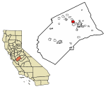 Merced County California Incorporated and Unincorporated areas Atwater Highlighted 0603162